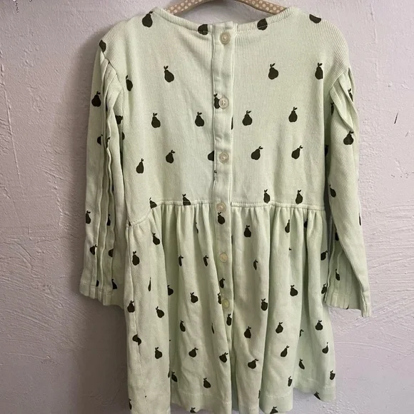 Kate Quinn Kids Green Dress with Pear Print - Picture 4 of 5